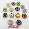 Three-layer diamond buckle decorative buckle accessory clothing accessory 14MM button details Picture